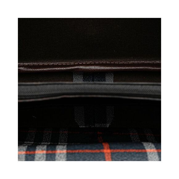 Pre Loved Burberry Vintage Check Saddle Bag with Gold-Tone Hardware and - Picture 4 of 8